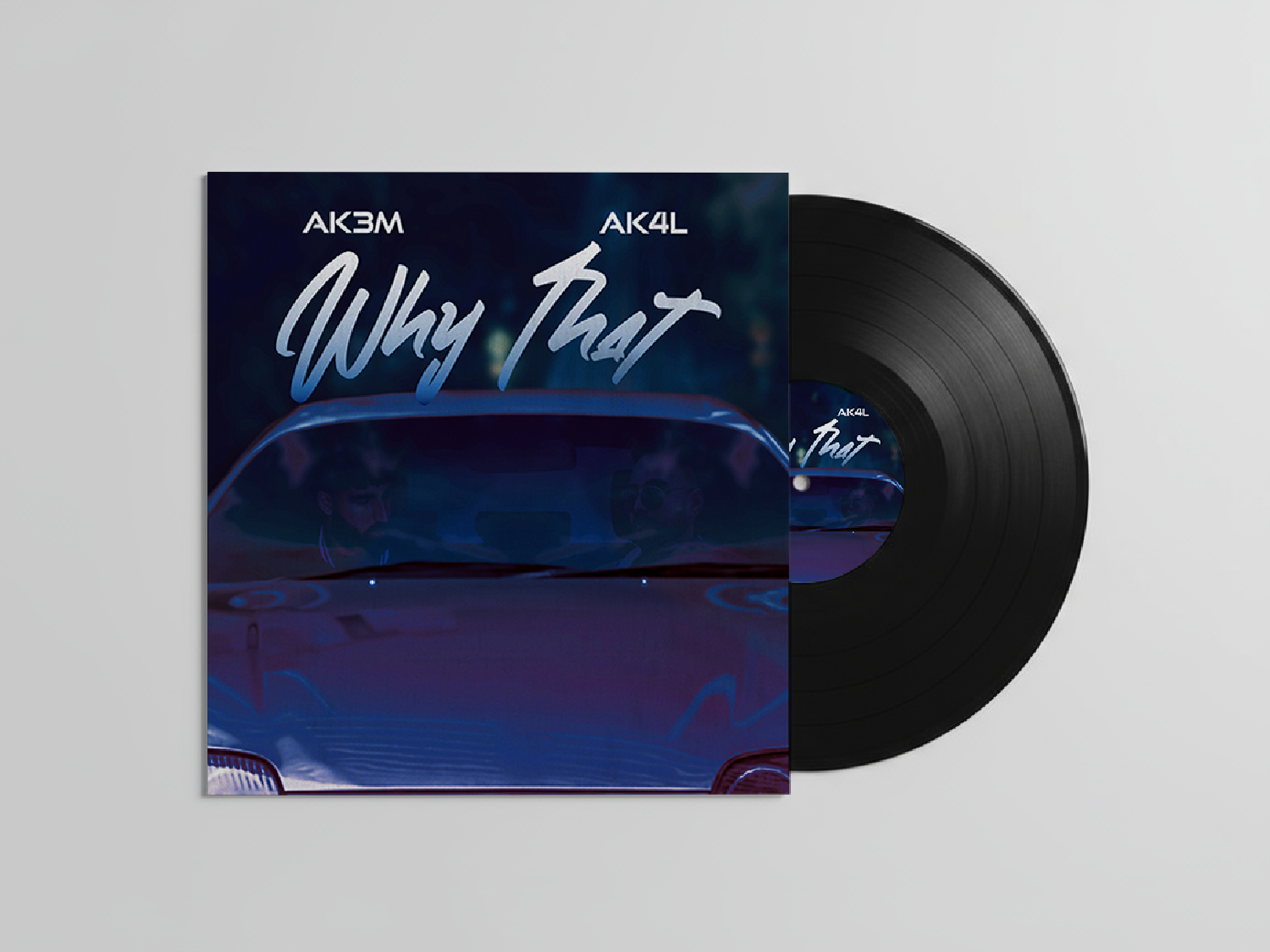 WhyThat__Process 1 Why That by Akal Inder single cover and vinyl mock up.
